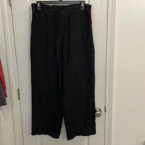 Collection by Harve Benares black linen pant size 12